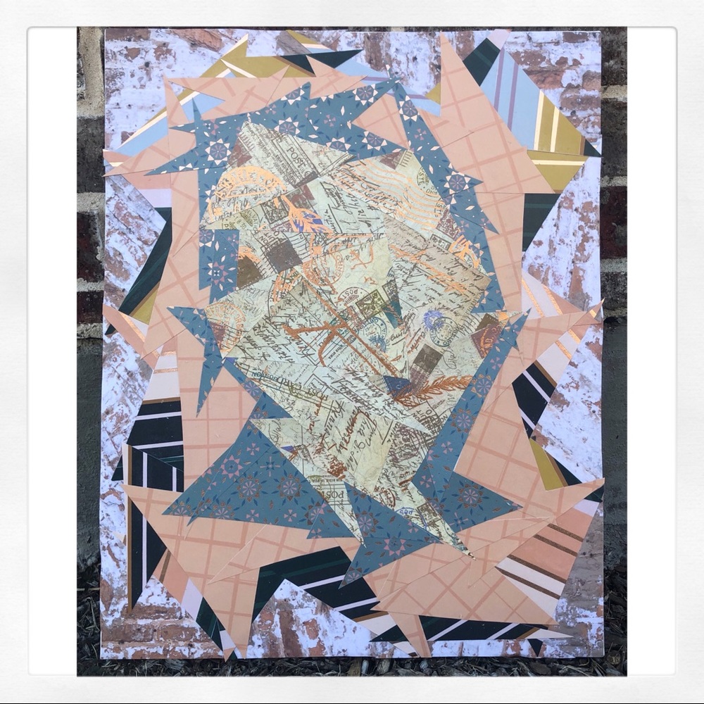 ✨Original Handmade Abstract Collage on Canvas✨